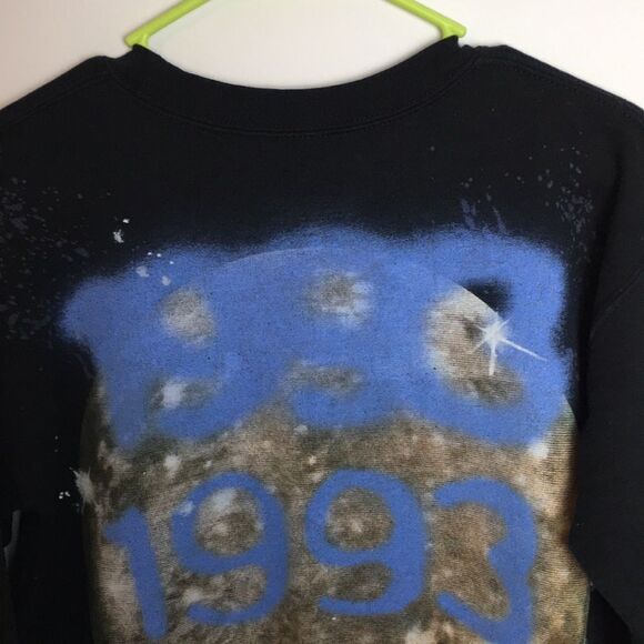 Ariana Grande Splatter Lollapalooza Crewneck black Sweatshirt Sz Small - Picture 9 of 16